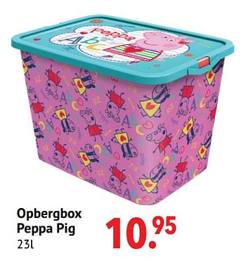 Aanbiedingen Opbergbox peppa pig - Peppa  Pig - Geldig van 11/10/2021 tot 06/12/2021 bij Multi Bazar