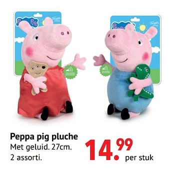 Aanbiedingen Peppa pig pluche - Peppa  Pig - Geldig van 11/10/2021 tot 06/12/2021 bij Multi Bazar