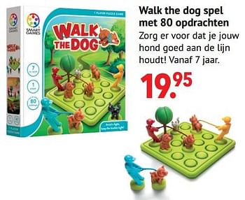 Aanbiedingen Walk the dog spel met 80 opdrachten - Smart Games - Geldig van 11/10/2021 tot 06/12/2021 bij Multi Bazar