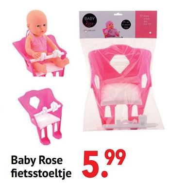 Aanbiedingen Baby rose fietsstoeltje - Baby Rose - Geldig van 11/10/2021 tot 06/12/2021 bij Multi Bazar