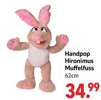 Aanbiedingen Handpop hironimus muffelfuss - Living Puppets - Geldig van 11/10/2021 tot 06/12/2021 bij Multi Bazar