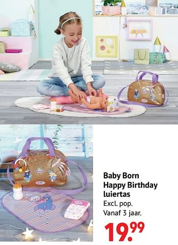 Aanbiedingen Baby born happy birthday luiertas - Baby Born - Geldig van 11/10/2021 tot 06/12/2021 bij Multi Bazar