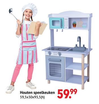 Aanbiedingen Houten speelkeuken - Huismerk - Multi Bazar - Geldig van 11/10/2021 tot 06/12/2021 bij Multi Bazar