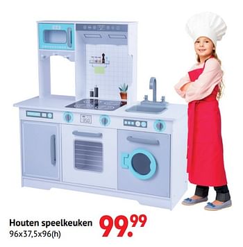 Aanbiedingen Houten speelkeuken - Huismerk - Multi Bazar - Geldig van 11/10/2021 tot 06/12/2021 bij Multi Bazar