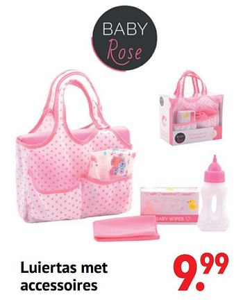 Aanbiedingen Luiertas met accessoires - Baby Rose - Geldig van 11/10/2021 tot 06/12/2021 bij Multi Bazar