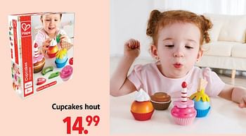 Aanbiedingen Cupcakes hout - Hape - Geldig van 11/10/2021 tot 06/12/2021 bij Multi Bazar