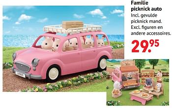 Aanbiedingen Familie picknick auto - Sylvanian Families - Geldig van 11/10/2021 tot 06/12/2021 bij Multi Bazar