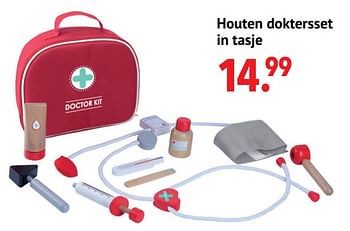 Aanbiedingen Houten doktersset in tasje - Huismerk - Multi Bazar - Geldig van 11/10/2021 tot 06/12/2021 bij Multi Bazar