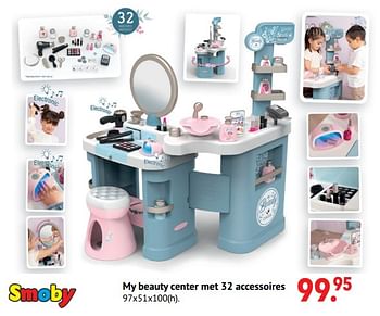 Aanbiedingen My beauty center met 32 accessoires - Smoby - Geldig van 11/10/2021 tot 06/12/2021 bij Multi Bazar