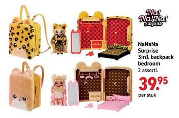 Aanbiedingen Nanana surprise 3in1 backpack bedroom - Na! Na! Na! Surprise - Geldig van 11/10/2021 tot 06/12/2021 bij Multi Bazar