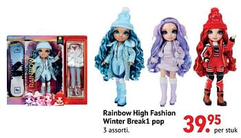 Aanbiedingen Rainbow high fashion winter break1 pop - Rainbow High - Geldig van 11/10/2021 tot 06/12/2021 bij Multi Bazar