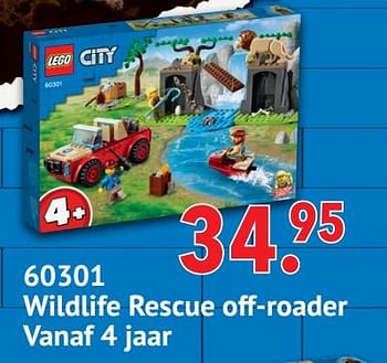 Aanbiedingen 60301 wildlife rescue off-roader - Lego - Geldig van 11/10/2021 tot 06/12/2021 bij Multi Bazar