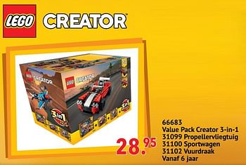 Aanbiedingen 66683 value pack creator 3-in-1 - Lego - Geldig van 11/10/2021 tot 06/12/2021 bij Multi Bazar