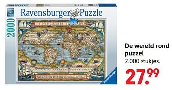 Aanbiedingen De wereld rond puzzel - Ravensburger - Geldig van 11/10/2021 tot 06/12/2021 bij Multi Bazar