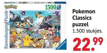 Aanbiedingen Pokemon classics puzzel - Ravensburger - Geldig van 11/10/2021 tot 06/12/2021 bij Multi Bazar