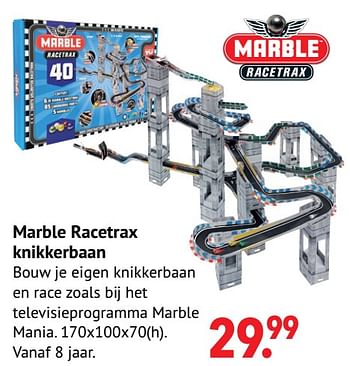 Aanbiedingen Marble racetrax knikkerbaan - Marble Racetrax - Geldig van 11/10/2021 tot 06/12/2021 bij Multi Bazar