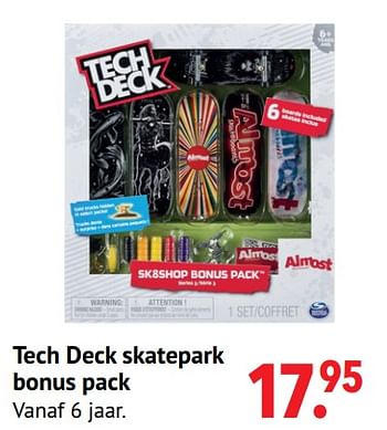 Aanbiedingen Tech deck skatepark bonus pack - Tech Deck - Geldig van 11/10/2021 tot 06/12/2021 bij Multi Bazar