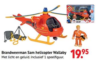 Aanbiedingen Brandweerman sam helicopter wallaby - Fireman Sam - Geldig van 11/10/2021 tot 06/12/2021 bij Multi Bazar