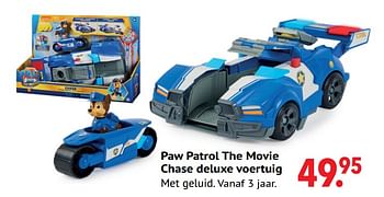 Aanbiedingen Paw patrol the movie chase deluxe voertuig - PAW  PATROL - Geldig van 11/10/2021 tot 06/12/2021 bij Multi Bazar