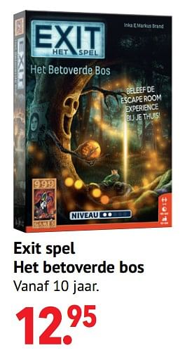 Aanbiedingen Exit spel het betoverde bos - 999games - Geldig van 11/10/2021 tot 06/12/2021 bij Multi Bazar