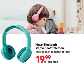 Aanbiedingen Muse bluetooth stereo hoofdtelefoon - Muse - Geldig van 11/10/2021 tot 06/12/2021 bij Multi Bazar