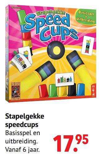 Aanbiedingen Stapelgekke speedcups - 999games - Geldig van 11/10/2021 tot 06/12/2021 bij Multi Bazar