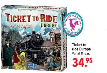 Aanbiedingen Ticket to ride europa - Asmodee - Geldig van 11/10/2021 tot 06/12/2021 bij Multi Bazar