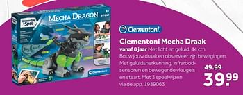 Aanbiedingen Clementoni mecha draak - Clementoni - Geldig van 02/10/2021 tot 05/12/2021 bij Intertoys