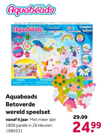 Aanbiedingen Aquabeads betoverde wereld speelset - Aquabeads - Geldig van 02/10/2021 tot 05/12/2021 bij Intertoys