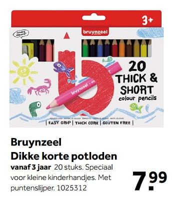Aanbiedingen Bruynzeel dikke korte potloden - Bruynzeel - Geldig van 02/10/2021 tot 05/12/2021 bij Intertoys