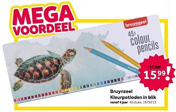 Aanbiedingen Bruynzeel kleurpotloden in blik - Bruynzeel - Geldig van 02/10/2021 tot 05/12/2021 bij Intertoys