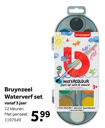 Aanbiedingen Bruynzeel waterverf set - Bruynzeel - Geldig van 02/10/2021 tot 05/12/2021 bij Intertoys