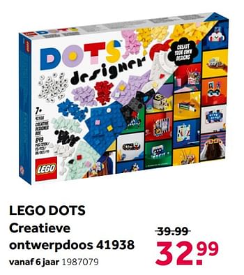 Aanbiedingen Lego dots creatieve ontwerpdoos 41938 - Lego - Geldig van 02/10/2021 tot 05/12/2021 bij Intertoys