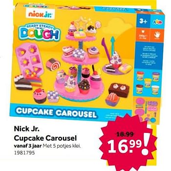 Aanbiedingen Nick jr. cupcake carousel - Nick Jr. - Geldig van 02/10/2021 tot 05/12/2021 bij Intertoys