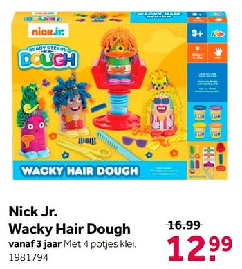Aanbiedingen Nick jr. wacky hair dough - Nick Jr. - Geldig van 02/10/2021 tot 05/12/2021 bij Intertoys