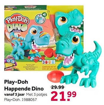 Aanbiedingen Play-doh happende dino - Play-Doh - Geldig van 02/10/2021 tot 05/12/2021 bij Intertoys