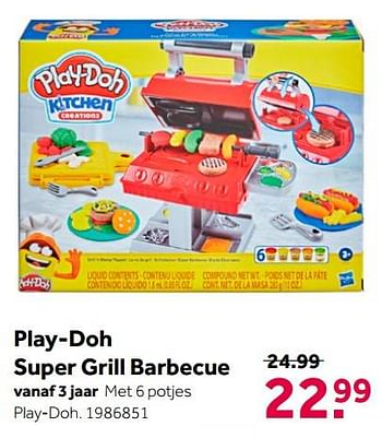 Aanbiedingen Play-doh super grill barbecue - Play-Doh - Geldig van 02/10/2021 tot 05/12/2021 bij Intertoys