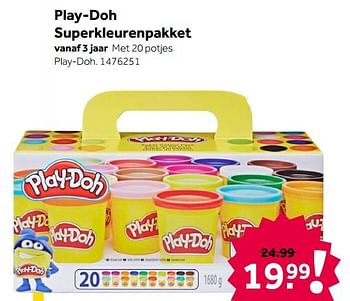 Aanbiedingen Play-doh superkleurenpakket - Play-Doh - Geldig van 02/10/2021 tot 05/12/2021 bij Intertoys