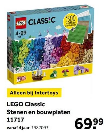 Aanbiedingen Lego classic stenen en bouwplaten 11717 - Lego - Geldig van 02/10/2021 tot 05/12/2021 bij Intertoys