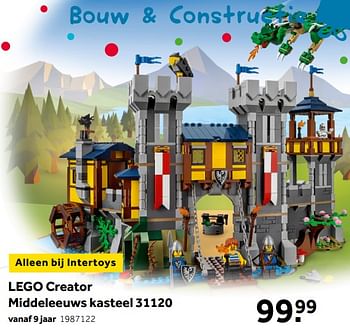 Aanbiedingen Lego creator middeleeuws kasteel 31120 - Lego - Geldig van 02/10/2021 tot 05/12/2021 bij Intertoys