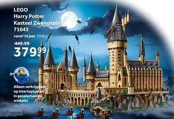 Aanbiedingen Lego harry potter kasteel zweinstein 71043 - Lego - Geldig van 02/10/2021 tot 05/12/2021 bij Intertoys