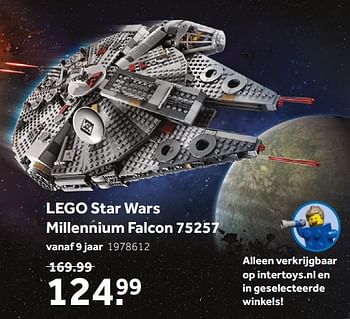 Aanbiedingen Lego star wars millennium falcon 75257 - Lego - Geldig van 02/10/2021 tot 05/12/2021 bij Intertoys