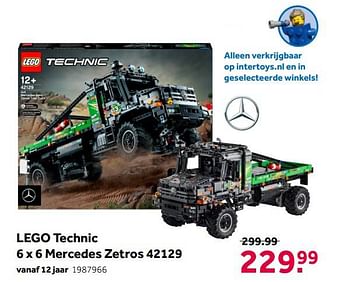 Aanbiedingen Lego technic 6 x 6 mercedes zetros 42129 - Lego - Geldig van 02/10/2021 tot 05/12/2021 bij Intertoys