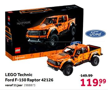 Aanbiedingen Lego technic ford f-150 raptor 42126 - Lego - Geldig van 02/10/2021 tot 05/12/2021 bij Intertoys