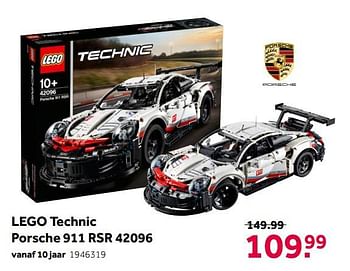 Aanbiedingen Lego technic porsche 911 rsr 42096 - Lego - Geldig van 02/10/2021 tot 05/12/2021 bij Intertoys