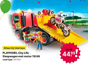 Aanbiedingen Playmobil city life sleepwagen met motor 70199 - Playmobil - Geldig van 02/10/2021 tot 05/12/2021 bij Intertoys