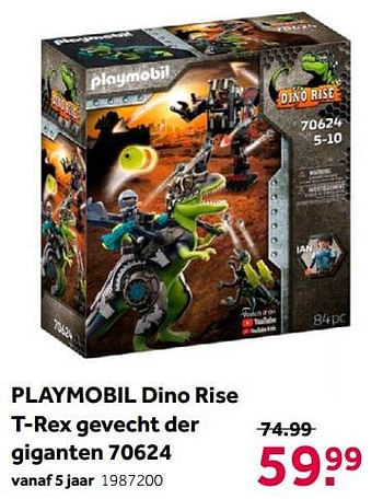 Aanbiedingen Playmobil dino rise t-rex gevecht der giganten 70624 - Playmobil - Geldig van 02/10/2021 tot 05/12/2021 bij Intertoys