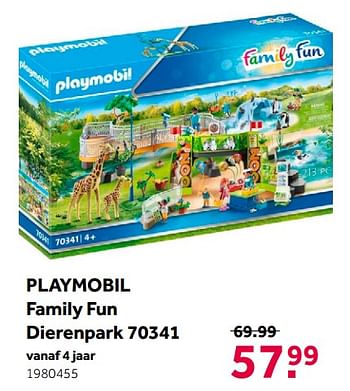 Aanbiedingen Playmobil family fun dierenpark 70341 - Playmobil - Geldig van 02/10/2021 tot 05/12/2021 bij Intertoys