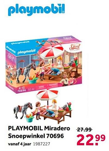 Aanbiedingen Playmobil miradero snoepwinkel 70696 - Playmobil - Geldig van 02/10/2021 tot 05/12/2021 bij Intertoys
