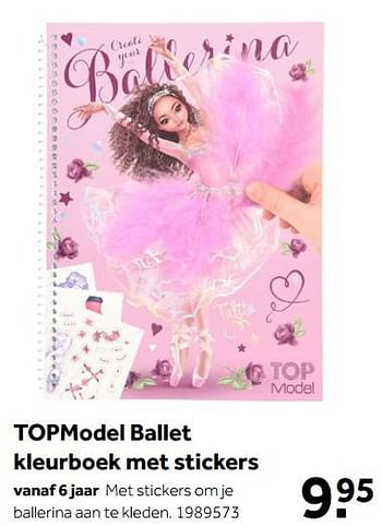 Aanbiedingen Topmodel ballet kleurboek met stickers - Top Model - Geldig van 02/10/2021 tot 05/12/2021 bij Intertoys